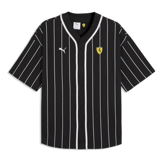 Koszula męska baseballowa czarna Retro Scuderia Ferrari F1 2026