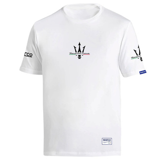 Koszulka T-shirt Sparco Maserati Corse – biała