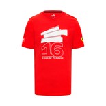 Koszulka T-shirt męska Leclerc Driver Red Ferrari F1
