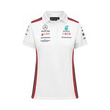 Koszulka polo damska Team biała Mercedes AMG F1 