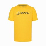 Koszulka t-shirt męska Stripe żółta Ayrton Senna F1 2024