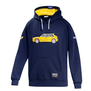 Bluza z kapturem Sparco Lancia HF Delta Integrale – granatowo-żółta