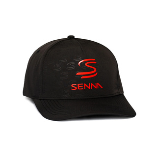 Czapka baseballowa męska Debossed Logo czarna Ayrton Senna 2026