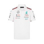 Koszulka polo męska Team White Mercedes AMG F1 2024