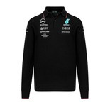 Sweterek polo męska LS Team Black Mercedes AMG F1 