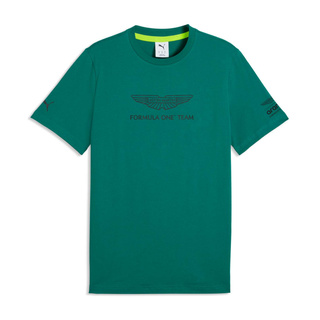 Koszulka t-shirt męska zielona Large Logo Aston Martin F1 2026