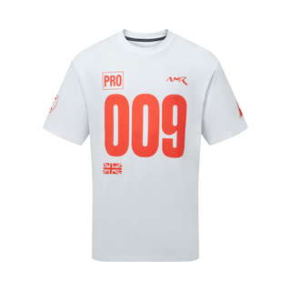 Koszulka t-shirt Limited Edition 009 Graphic Aston Martin Racing 2026 biało-czerwona