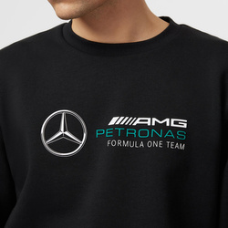 Bluza męska Crew Logo Black Mercedes AMG F1 