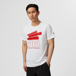 Koszulka T-shirt męska Leclerc Driver white Ferrari F1 