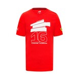 Koszulka T-shirt męska Leclerc Driver Red Ferrari F1 