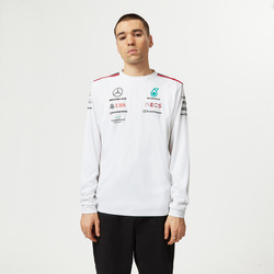 Koszulka męska Longsleeve biała Team Mercedes AMG F1 