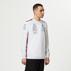 Koszulka męska Longsleeve biała Team Mercedes AMG F1 