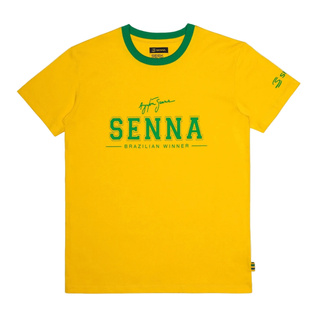 Koszulka t-shirt męska Brazil żółta Ayrton Senna 2026
