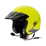 Kask otwarty z interkomem OMP STAR-J MY24 żółty