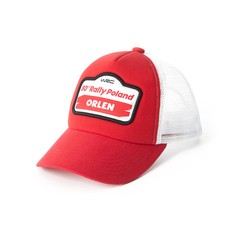 Czapka baseballowa dziecięca Trucker czerwona Rally Poland WRC 2024