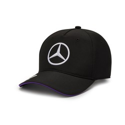 Czapka baseballowa dziecięca czarna Lewis Hamilton Mercedes AMG F1 2024