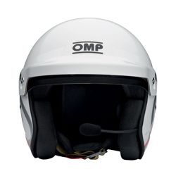 Kask rajdowy otwarty OMP J-R biały (homologacja FIA)