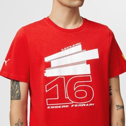 Koszulka T-shirt męska Leclerc Driver Red Ferrari F1 