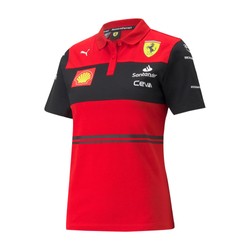 Koszulka polo damska czerwona Team Ferrari F1 