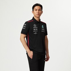 Koszulka polo męska Team Black Mercedes AMG F1 