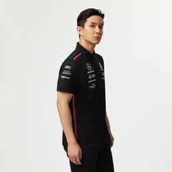 Koszulka polo męska Team Black Mercedes AMG F1 