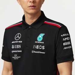 Koszulka polo męska Team Black Mercedes AMG F1 