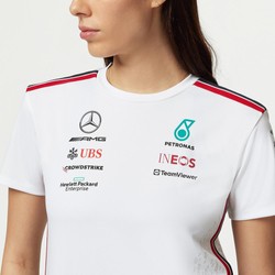 Koszulka t-shirt damska Team biała Mercedes AMG F1 