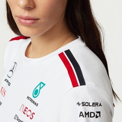 Koszulka t-shirt damska Team biała Mercedes AMG F1 