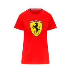 Koszulka t-shirt damska czerwona Shield Ferrari F1 2024